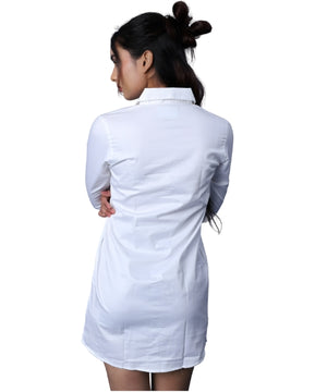 Wave Stitch Shirt Dress